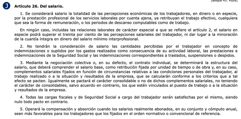 Artikel 26 van het statuut van de werknemers