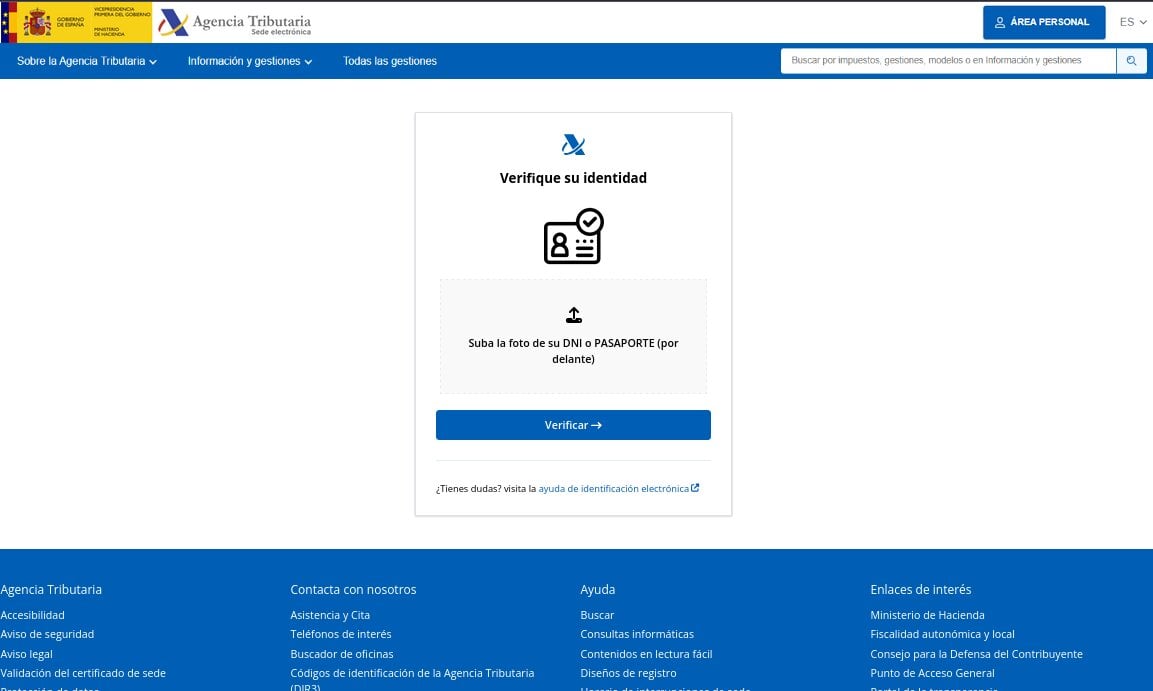 AEAT -website heeft frauduleus gekloond