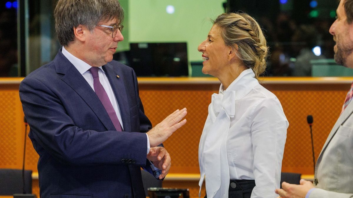 Yolanda Díaz onderhandelt met Puigdemont om de reductie van de werkdag vooruit te helpen tot 37,5 uur