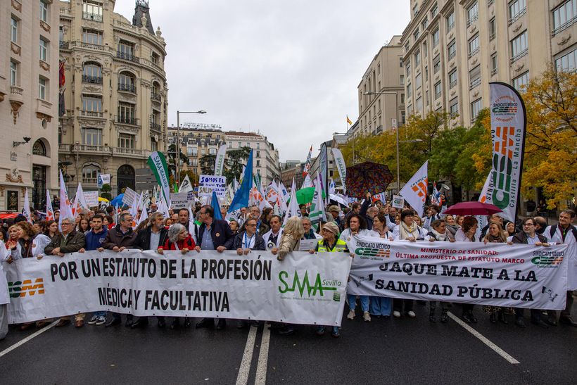 statuutskader voor medische protesten in Madrid