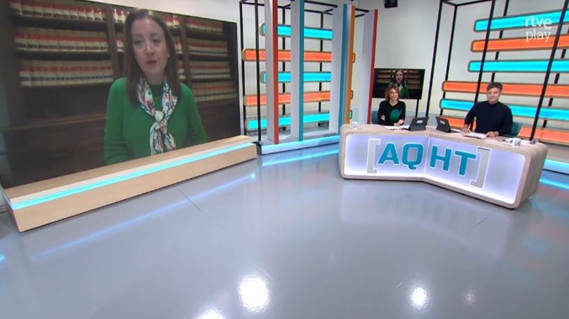 De president tijdens haar toespraak in 'Er is hier werk'