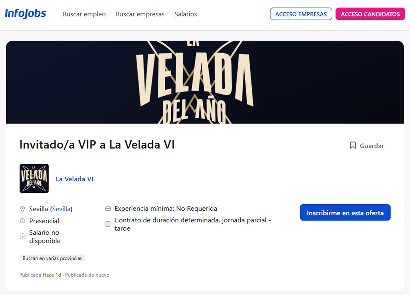 baanaanbieding avond jaar 6 infojobs