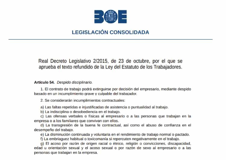 Artikel 54 van het Arbeidersstatuut