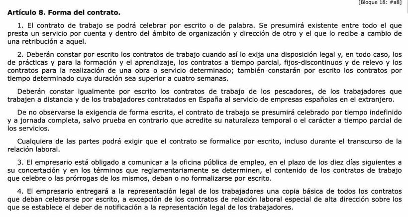 Artikel 8 van het Arbeidersstatuut