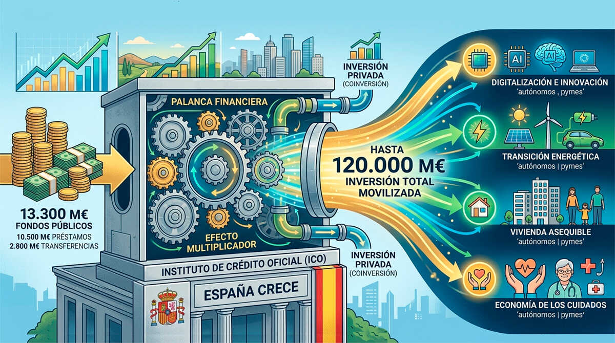 De ICO zal tot 120.000 miljoen euro mobiliseren om projecten voor zelfstandigen en kleine en middelgrote bedrijven te financieren